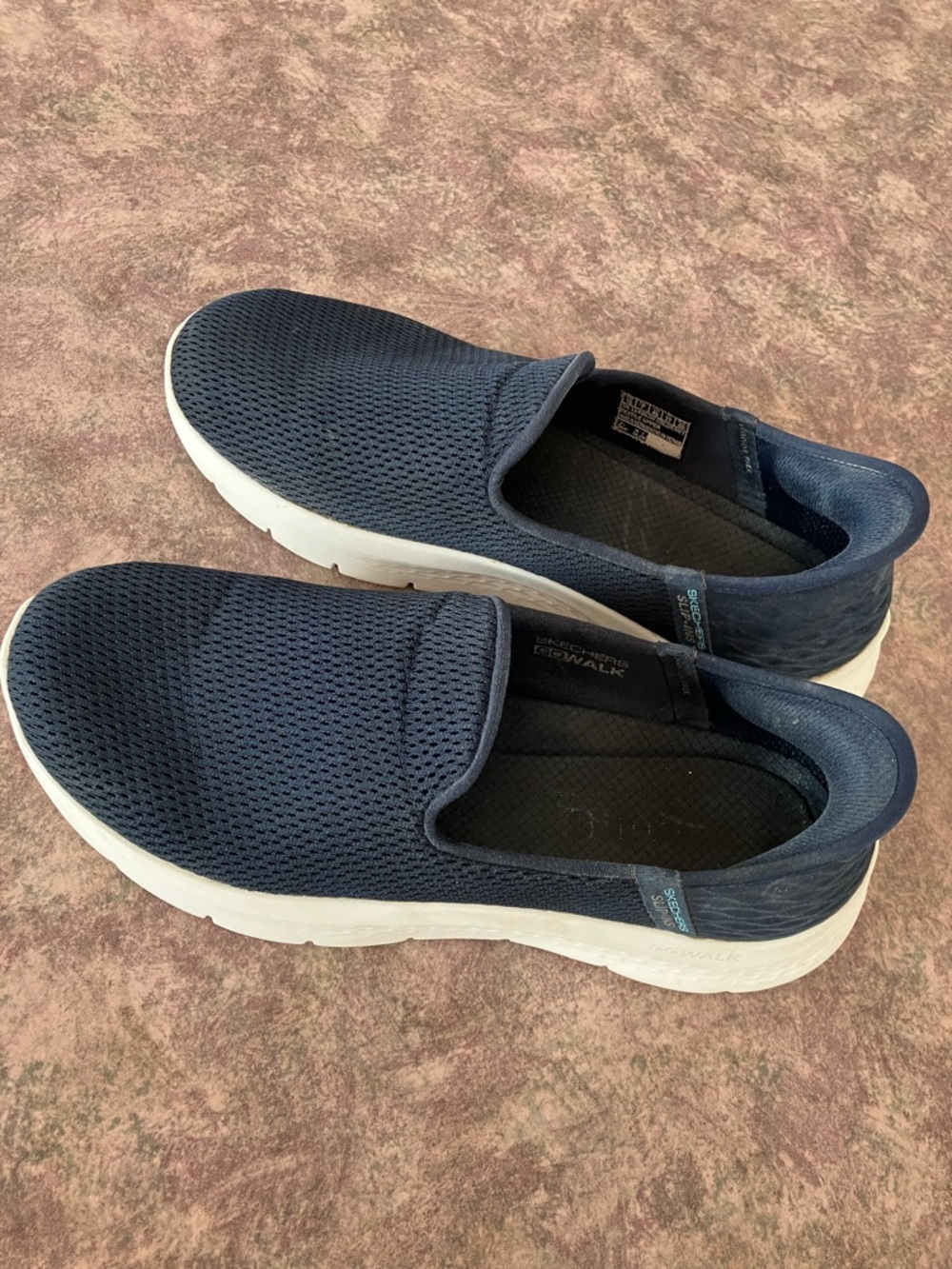 Skechers Navy Slip-Ins Go Walk Knit Memory Foam Loafers